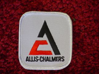 (2) Allis Chalmers Tractor White Logo Patches