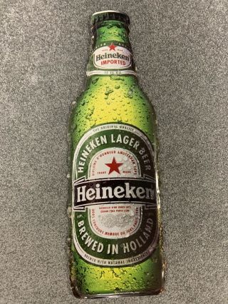 Heineken Beer Bottle Metal Tin Sign Bar Advertising For Man Cave Or Store