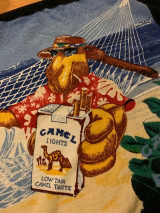 Joe Cool Camel Lights Beach Towel Vintage 1991 Smokin 