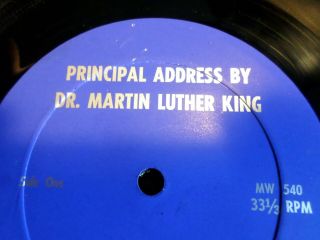 Dr.  Martin Luther King Ultra Rare LP Davenport Iowa 1965 Private Press Catholic 3