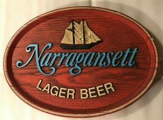 Vintage Narragansett Beer Wall Sign Cranston,  Ri