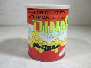 Vintage/antique Dinas Pure Crete Honey Tin Can 1000 Grams Empty Tin Can Only
