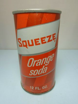 Squeeze Orange Straight Steel Pull Tab Soda Pop Can Lenexa,  Kansas