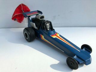 Vintage Dragster Hot Rod Race Car W/ Parachute Illco Toy 1970 