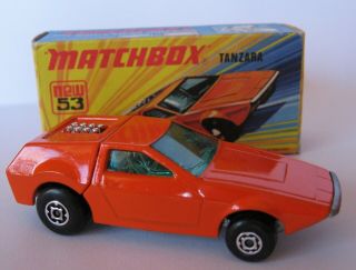 Vintage 1972 Matchbox " Tanzara " Mib No.  53 Superfast Exc
