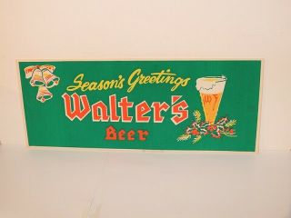 Walters Beer Paper Sign - Season’s Greetings