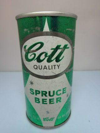 10oz.  Cott Spruce Beer Straight Steel Pull Tab Soda Pop Can Toronto,  Canada