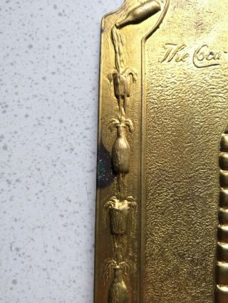 Coca Cola Antique Brass Door Push Sign Compliments of The Coca - Cola Company 1901 5