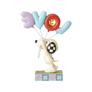 Peanuts by Jim Shore Snoopy with Love is in the Air Balloon Woodstock Figurine 2