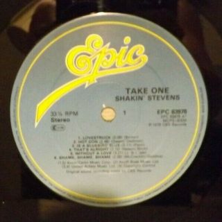 Rare SHAKIN STEVENS Take One UK LP 1979 Epic NEAR 3