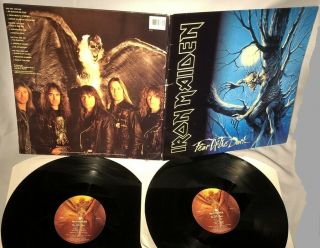 Lp Iron Maiden Fear Of The Dark (2lp Vinyl,  1992,  Uk,  1st Emd 1032) Nm