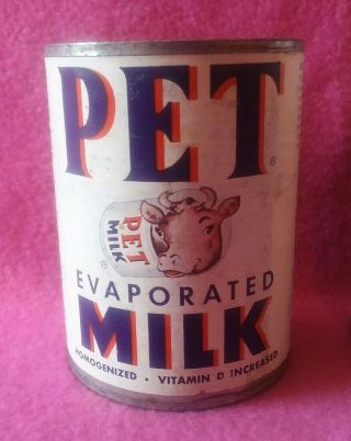 Vintage Tin Can Paper Label Advertising PET Evaporated Milk Co Set of 3 8