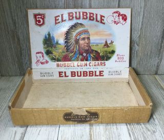 Vintage El Bubble Gum Cigars Box Advertising Philadelphia Chewing Gum