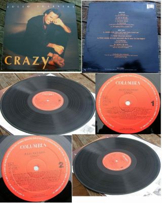 Julio Iglesias - Crazy Vinyl Lp 1994 Near Rare Holland