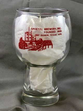 Vintage Shiner Beer Glass U.  S.  Bicentennial 1976 Spoetzl Brewery Texas