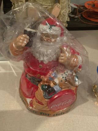 Coca Cola Cookie Jar Santa Claus The Gift For Thirst