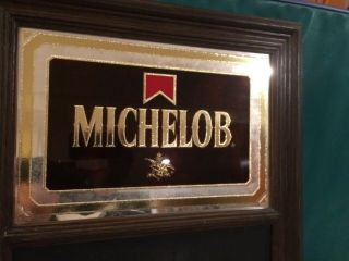 Vintage 1980s Large Michelob Beer Mirror Menu Board Chalkboard Bar Pub Wall Sign