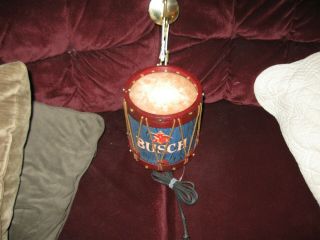 Rare Vintage Anheuser Busch Beer Marching Drum Wall Mount Advertising Bar Light