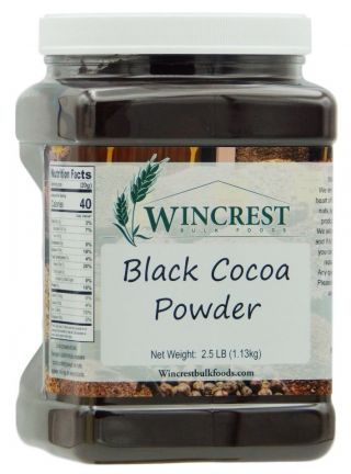 Black Cocoa Powder - X - Large 2.  5 Lb Container (40 Oz) -