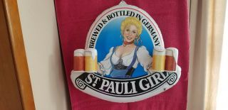 Retro Guinness Bottle And St.  Pauli Girl Beer Inflatables.  With No Flaws.
