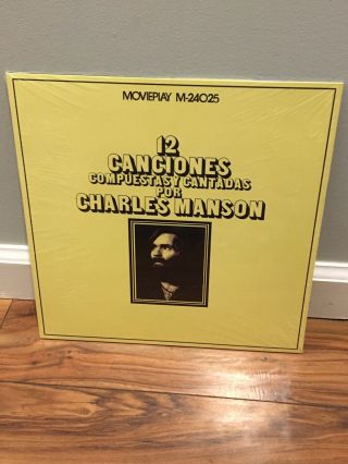 Rare Charles Manson Lp Album 12 Canciones Compuestas Y Cantadas Por