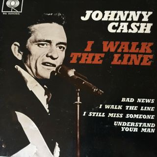 Johnny Cash.  I Walk The Line - - Rare 1965 Australian Only Cbs 7 " 45 Ep - Exc