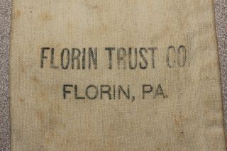 Vintage FLORIN TRUST CO.  Bank Bag Florin,  PA. 2