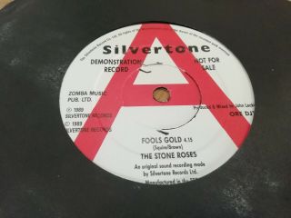 The Stone Roses ‎– Fools Gold 7 " Promo Silvertone ‎– Ore Dj13 Undocumented