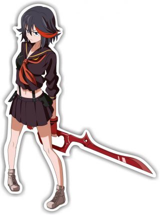 2x Kill La Kill Anime Die Cut Sticker Decals Size 6 " X5 " Laptop Phone Tab Kl001