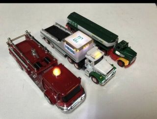 Hess Minis Includes The 1970 Hess Toy Fire Truck,  The 1977 Hess Fuel Oil Tanker