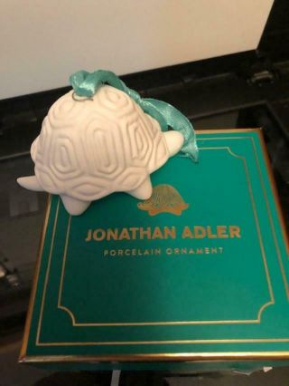 Jonathan Adler Porcelain Turtle Christmas Ornament Brand Rare