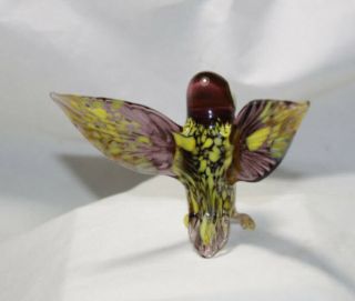 Hand Blown Glass Lamp Glass Murano Art Owl Figurine 5 3
