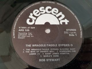 RARE UK LP English & American Folk Songs Bob Stewart - Wraggle Taggle Gypsies O 4