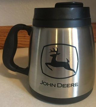 John Deere Travel Mug Wide Base Thermo - Serv Insulated Euc - Fast