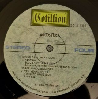 Woodstock Festival - 3 Vinyl Album LP Record Set - Cotillion - SD 3 - 500 - Jimi Hendrix 6