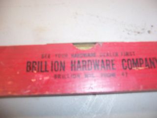 Vintage Brillion WI Hardware Co Advertising level Brillion Wisconsin,  Wis Ws 2