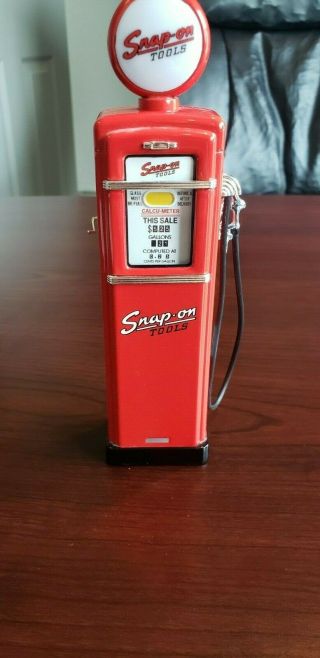 Snap On Die Cast Limited Edition Gas Pump Bank With Lighted Globe
