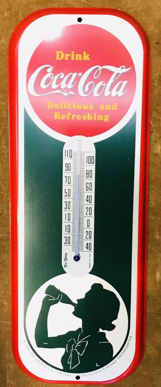 1984 Coca - Cola Girl Scout Thermometer Sign Coke