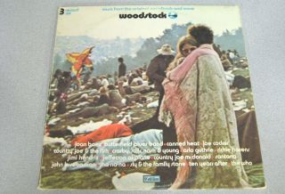 Woodstock Soundtrack Vinyl Lp Album 3 Record Set,  Exc Cond,  Cotillion Sd 3 - 500