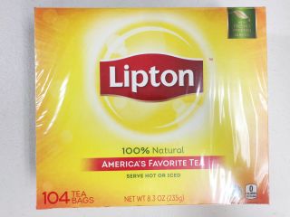 Lipton Tea Bags 100 Natural America 