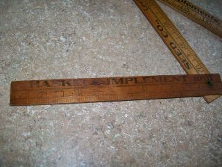 Vintage Advertising JOHN DEERE tape measure folding ruler Lewiston Maine 7