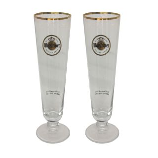Warsteiner - Set Of 2 - German Beer Glasses - 0.  4 Liter - " Tulip 1753 " -