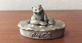 Coca Cola Pewter Bear Trinket Box