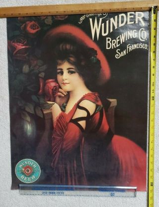 Vintage 1977 Beer Wunder Brewery San Francisco Portal Publications Rare Alcohol