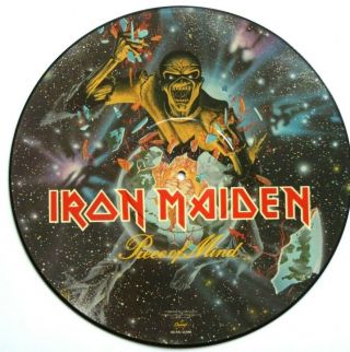 Ex Iron Maiden Piece Of Mind Vinyl Lp Picture Disc