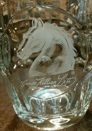 Vintage - George Killian Lett - Etched - 16oz - Glass - Beer Mugs - Set Of 4