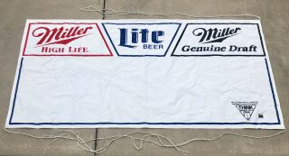 Huge (94.  5 " X 49 ") Miller Lite Beer Vinyl Banner Sign Man Cave Big Giant Party