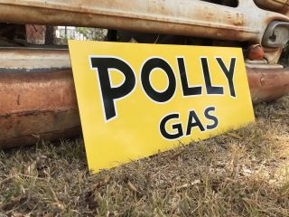 Antique Vintage Old Style Poly Gas Oil Service Station Sign