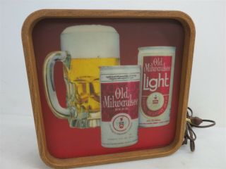 Vintage Old Milwaukee Beer Advertisement Light Retail Store/bar Sign Breweriana
