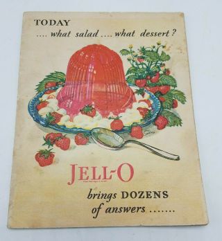 1928 Vintage Antique Jello Gelatin Recipe Book Cookbook Salad Dessert Jell - O